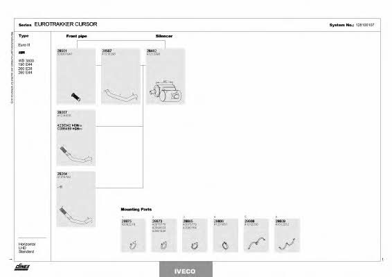  128100107 Exhaust system 128100107