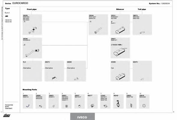 128200034 Dinex Exhaust system