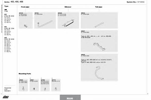 147100002 Dinex Exhaust system