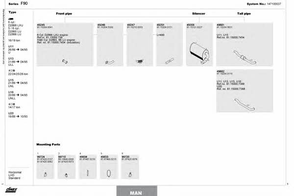 147100037 Dinex Exhaust system