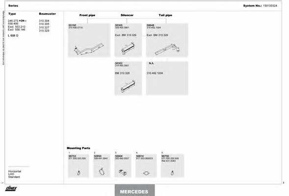  150100324 Exhaust system 150100324
