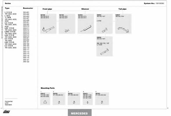 Dinex 150100383 Exhaust system 150100383
