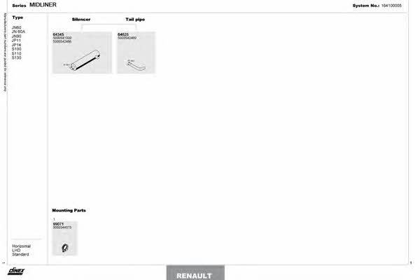 164100005 Dinex Exhaust system
