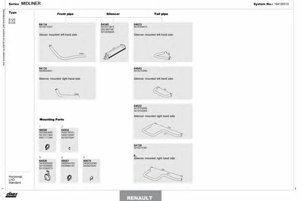 164100010 Dinex Exhaust system