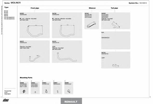 164100012 Dinex Exhaust system