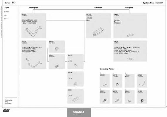  168200017 Exhaust system 168200017