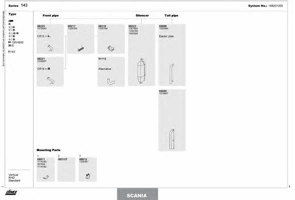  168201005 Exhaust system 168201005