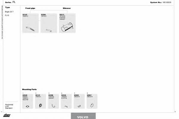 180100035 Dinex Exhaust system