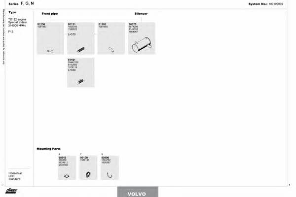 180100039 Dinex Exhaust system