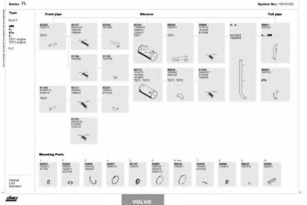  180101002 Exhaust system 180101002