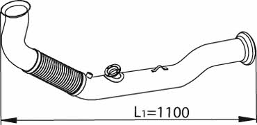 Dinex 82229 Exhaust pipe 82229 82229 Dinex Exhaust pipe