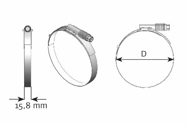 98870 Dinex Exhaust clamp