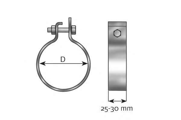 Exhaust clamp MAN: 99715 Dinex Exhaust clamp