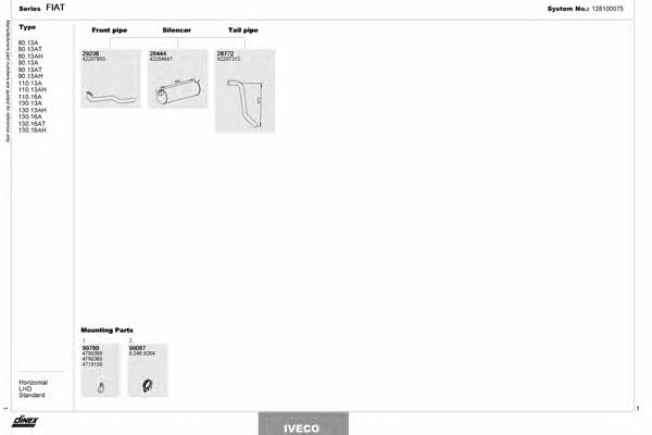 128100075 Dinex Exhaust system