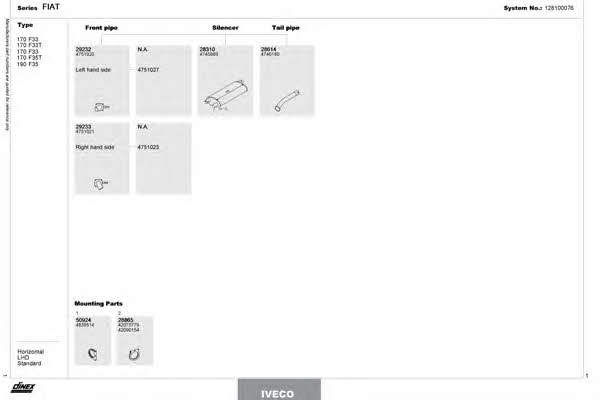 128100076 Dinex Exhaust system