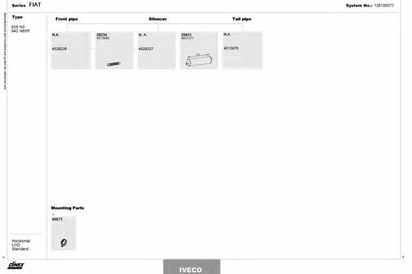 128100077 Dinex Exhaust system