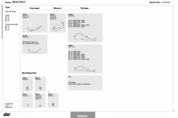 Dinex 128100083 Exhaust system 128100083