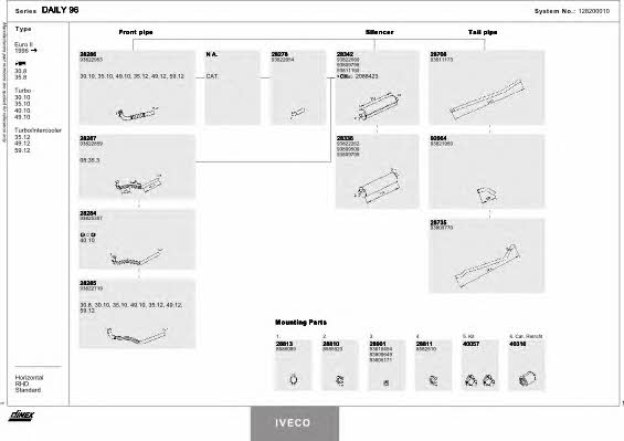  128200010 Exhaust system 128200010