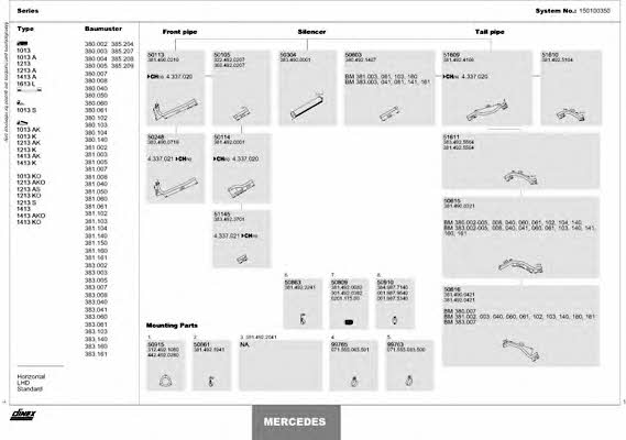  150100350 Exhaust system 150100350