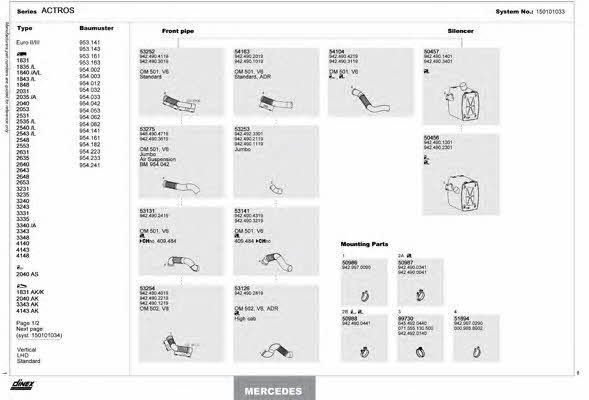  150101033 Exhaust system 150101033