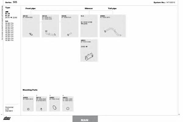 147100015 Dinex Exhaust system