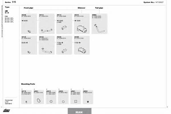 147100027 Dinex Exhaust system