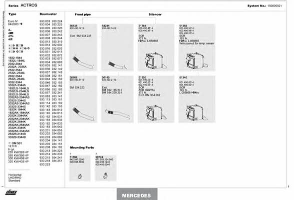 150000021 Dinex Exhaust system