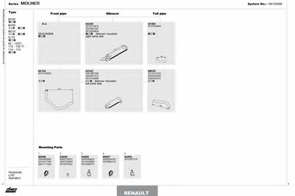 164100056 Dinex Exhaust system