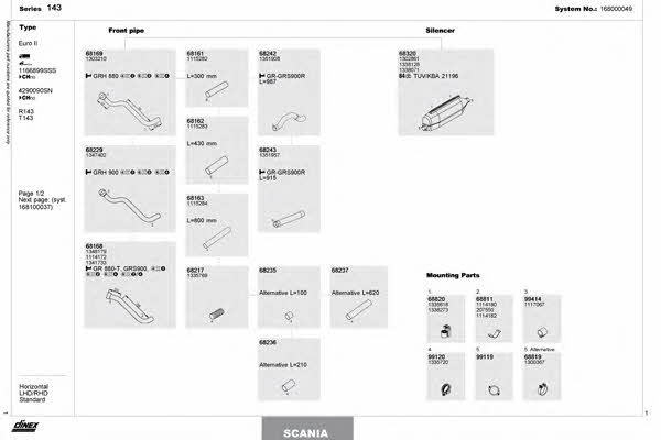 Dinex 168000049 Exhaust system 168000049