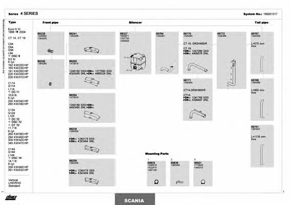  168001017 Exhaust system 168001017