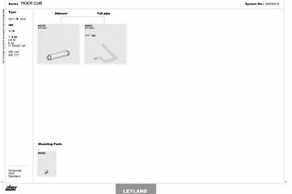 244200010 Dinex Exhaust system