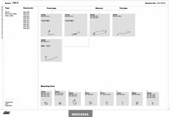 Dinex 250100082 Exhaust system 250100082