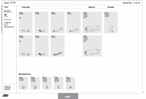 Dinex 121000038 Exhaust system 121000038