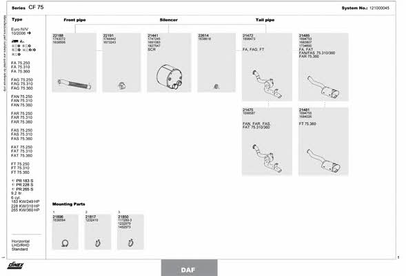 121000045 Dinex Exhaust system