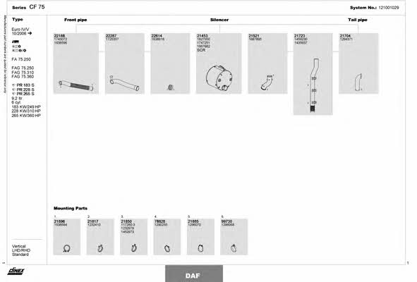 121001029 Dinex Exhaust system