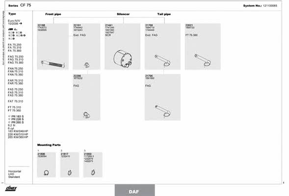 121100065 Dinex Exhaust system
