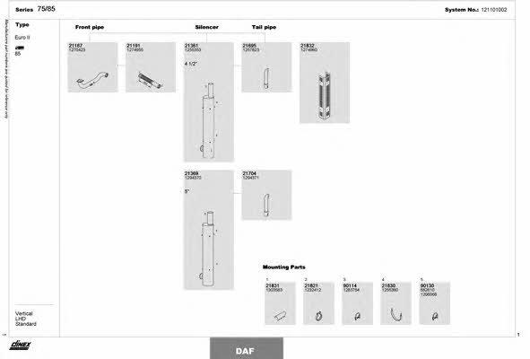 Dinex 121101002 Exhaust system 121101002
