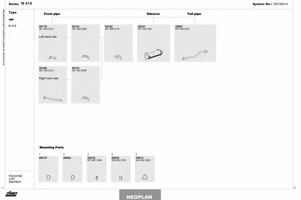 255100014 Dinex Exhaust system