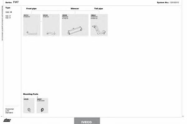 128100010 Dinex Exhaust system