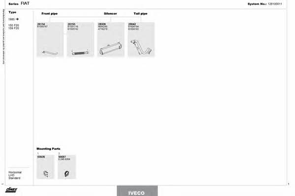 128100011 Dinex Exhaust system