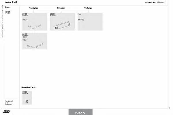 128100012 Dinex Exhaust system