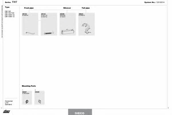 128100014 Dinex Exhaust system