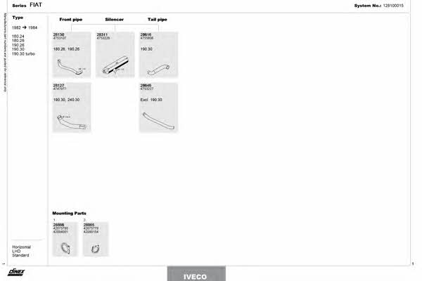 128100015 Dinex Exhaust system