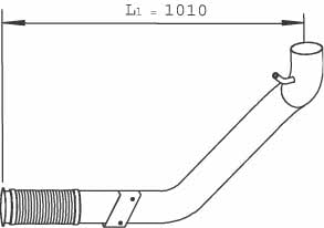 Dinex 29244 Exhaust pipe 29244 29244 Dinex Exhaust pipe