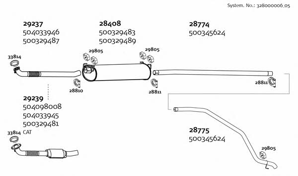  328000006_05 Exhaust system 32800000605