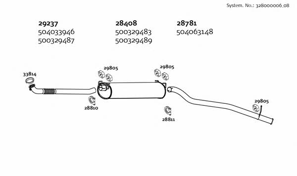  328000006_08 Exhaust system 32800000608