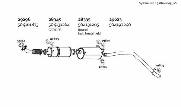  328100015_06 Exhaust system 32810001506