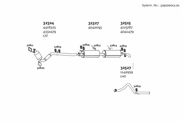 Dinex 329100012_01 Exhaust system 32910001201