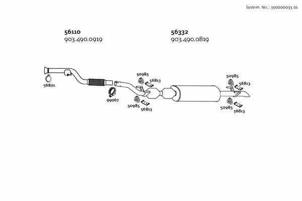 35000003301 Dinex Exhaust system