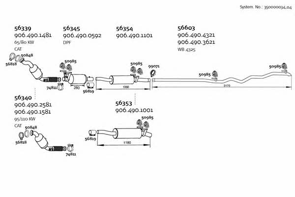  350000034_04 Exhaust system 35000003404